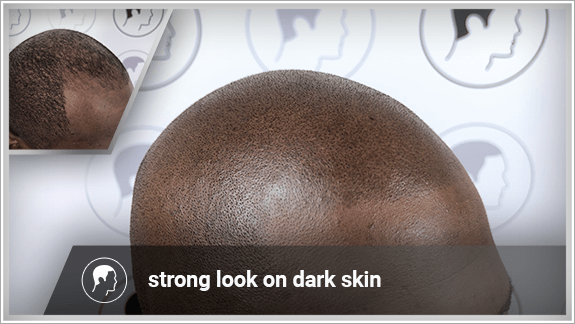 strong look on dark skin