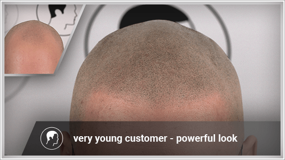 very young customer - powerful look