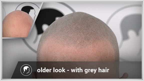 older look - with grey hair